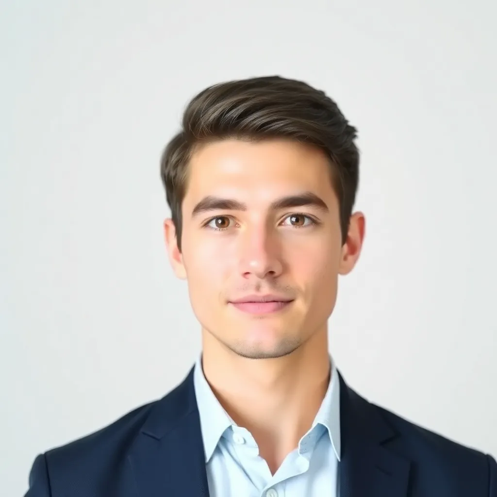 AI-generated ID photo and passport picture with clean white background