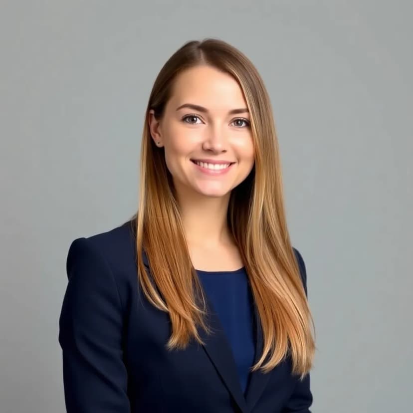 AI-generated corporate headshot with studio lighting and professional look