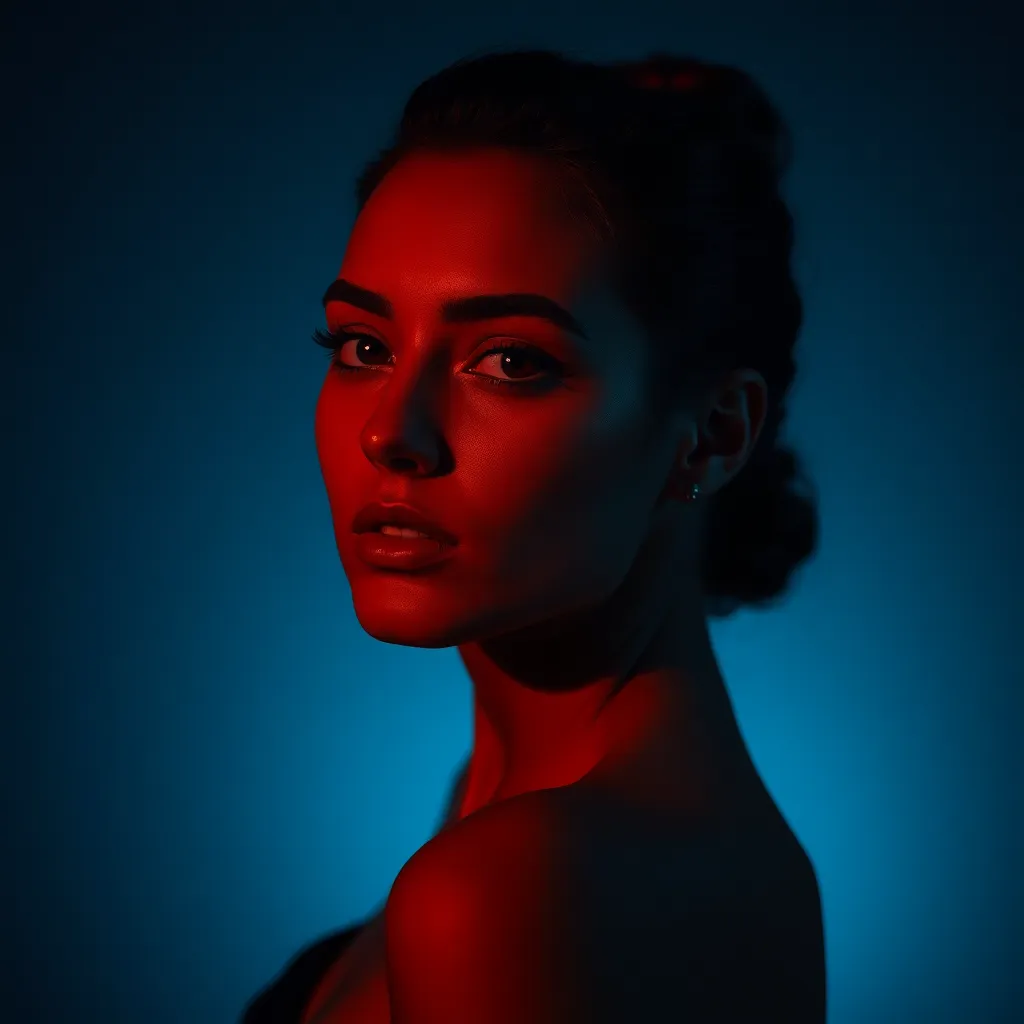 AI-generated creative portrait with dramatic lighting