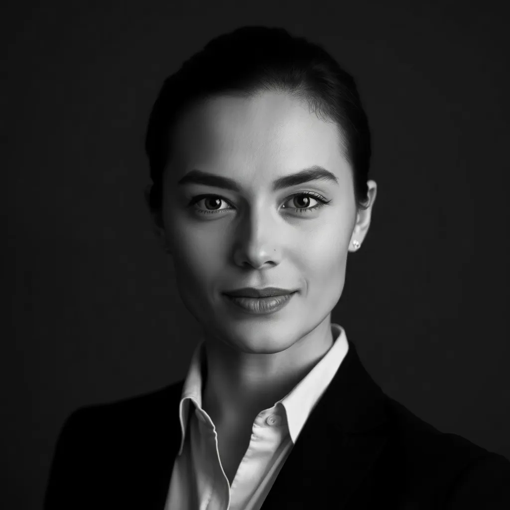 AI-generated black and white classic portrait headshot