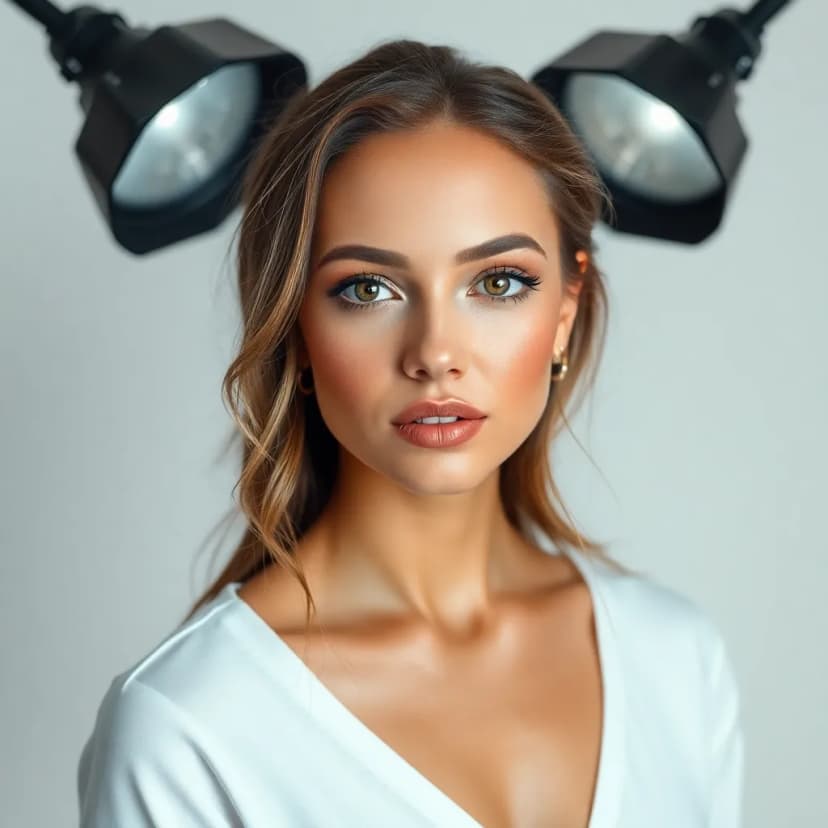 AI-generated high-end studio portrait with professional lighting